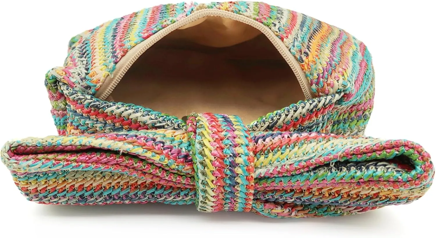 Straw Clutch Purses for Women Summer Woven Beach Purse Raffia Handbag Vacation Tote