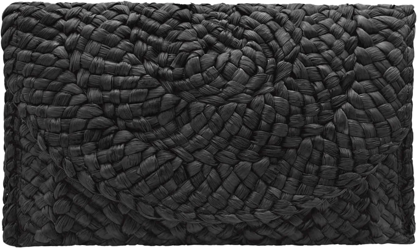 Straw Clutch Purses for Women Woven Straw Beach Handbag Envelope Rattan Clutch for Summer
