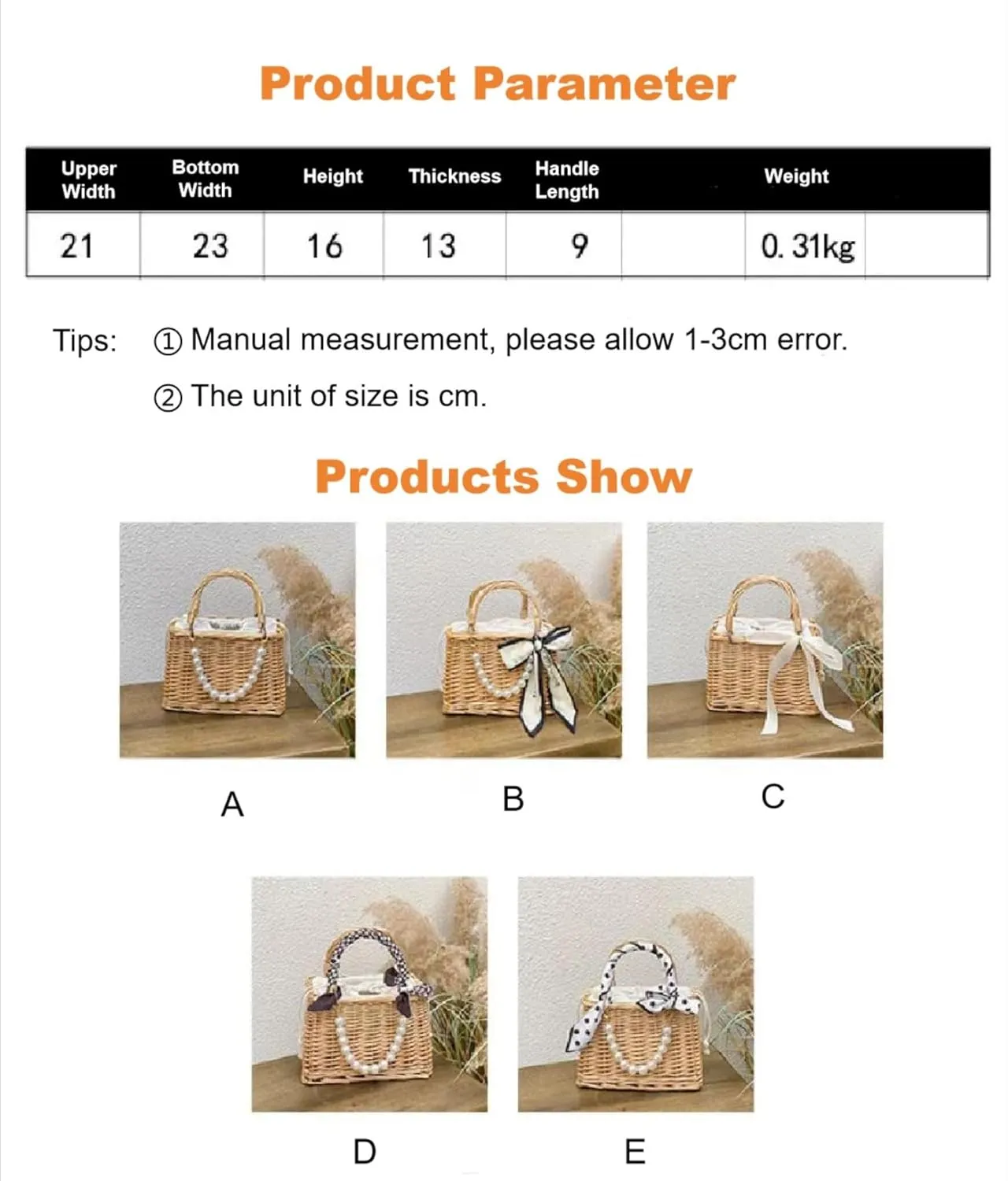 Straw Handbag Woven Tote Bag Women's Pearl Mini Basket Handbag Travel Purse for Wedding Daily Vacation Everyday Use