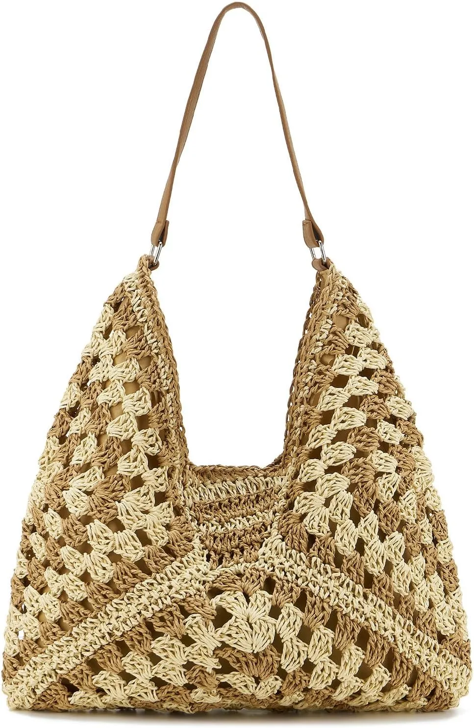 Straw Hobo Bags for Women - Summer Beach & Everyday Tote Shoulder Bags - Vintage Handmade Woven Handbags