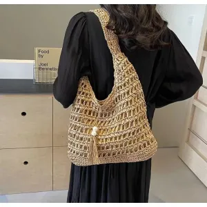 Stylish Woven Straw Tote Bag for Women