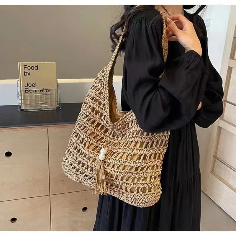 Stylish Woven Straw Tote Bag for Women