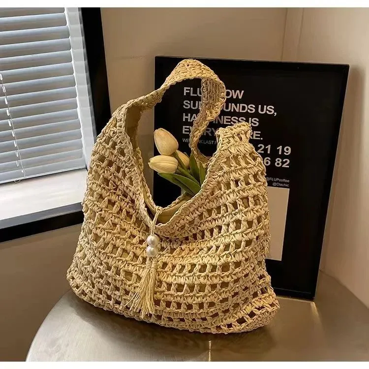 Stylish Woven Straw Tote Bag for Women