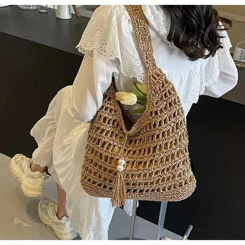 Stylish Woven Straw Tote Bag for Women