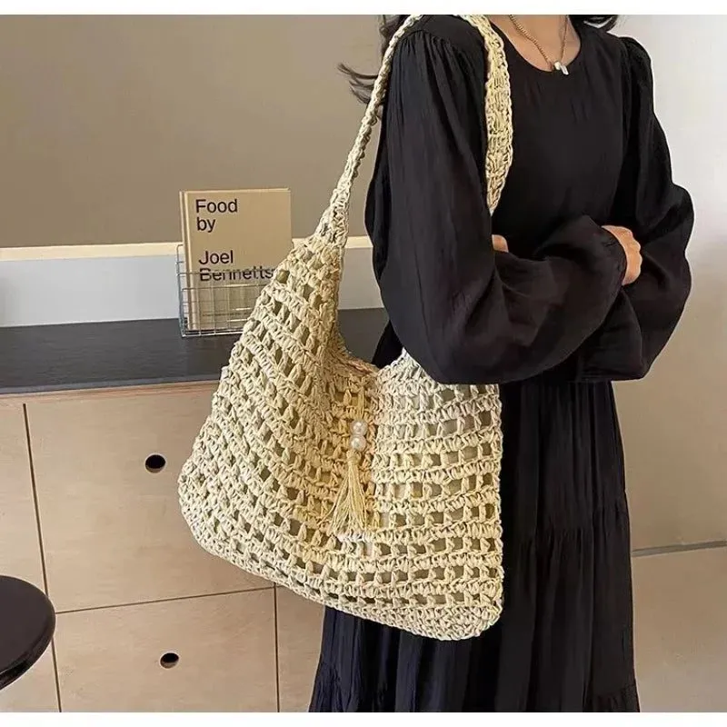 Stylish Woven Straw Tote Bag for Women