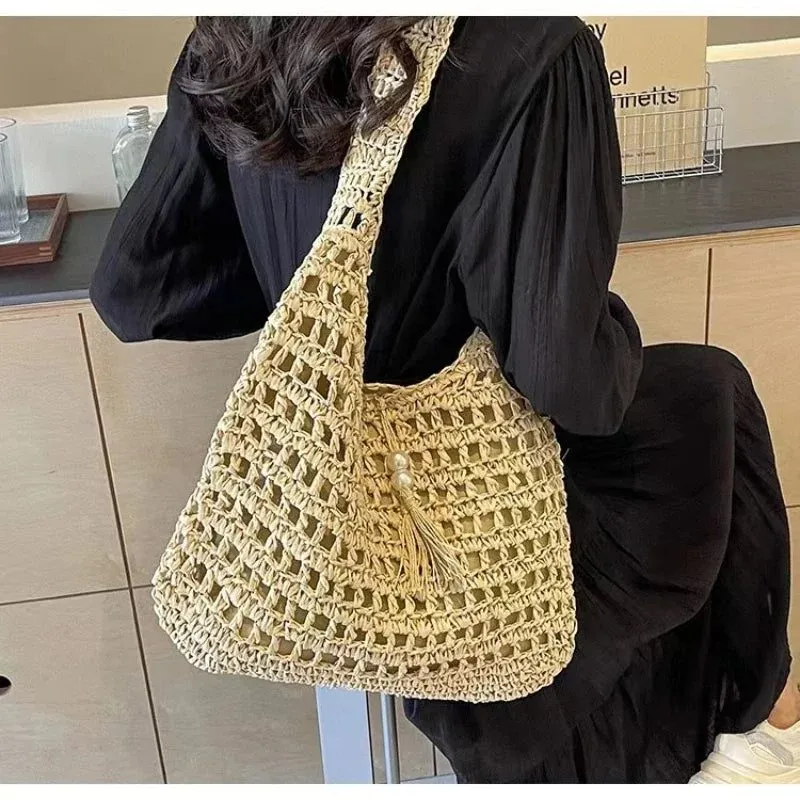 Stylish Woven Straw Tote Bag for Women