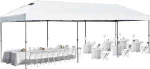 SUI SONG 10x30 Pop Up Canopy with Sidewalls, Heavy Duty Outdoor Party Tent with Wheeled Bag, for Patio,Wedding, Backyard