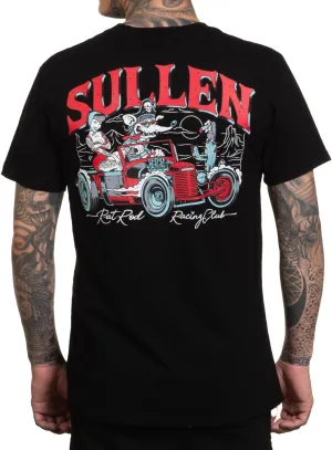 Sullen Men's Rat Rod Hell on Wheels Series Tattoo Lifestyle Graphic Premium Short Sleeve Tee Black