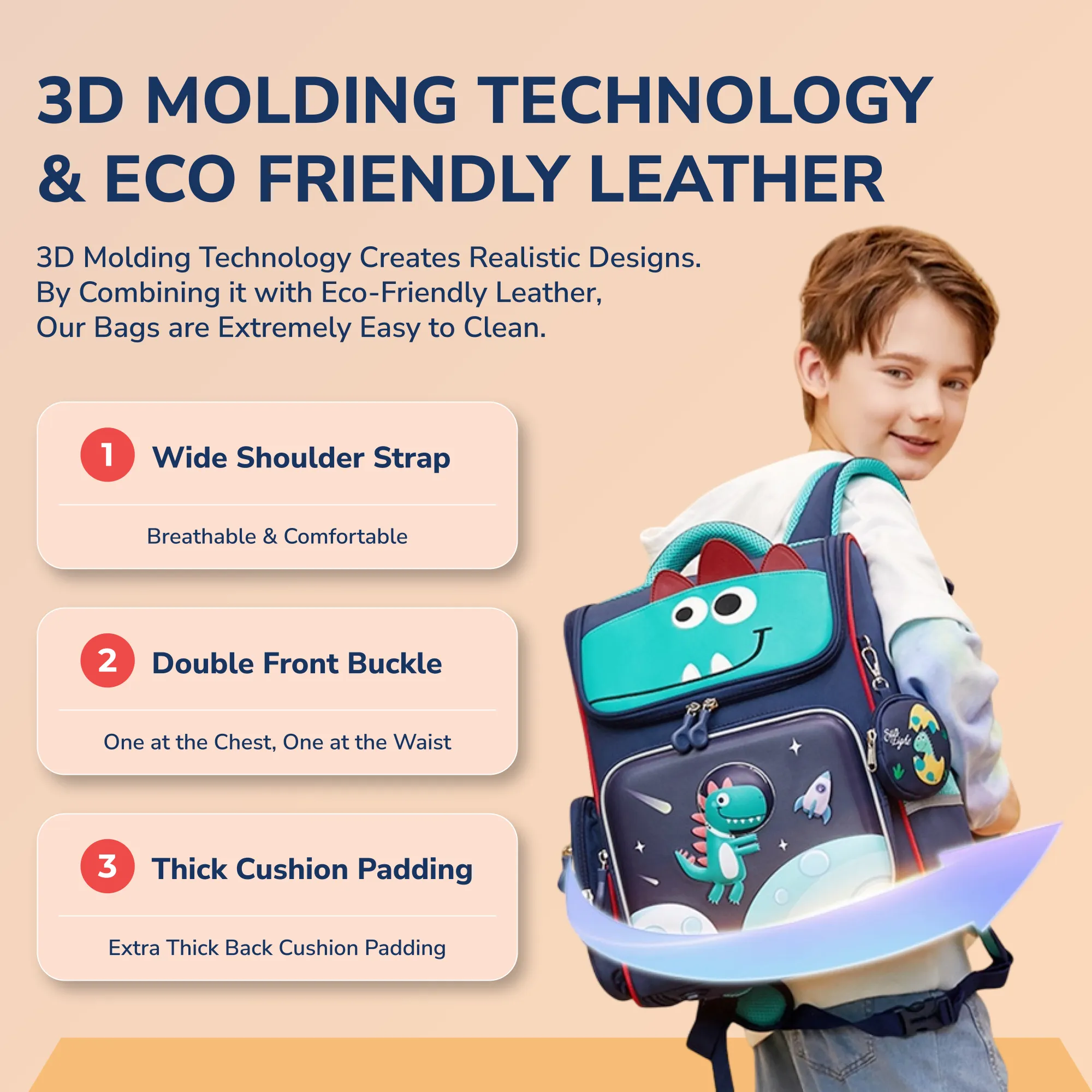 Sun Eight Surfz Ergonomic Spine Protection Primary School Bag