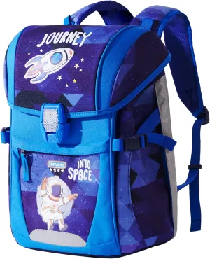 SUNVENO Toddler Backpack Lightweight Reduction Spine Protection Backpack Schoolbag for Primary School kids (Space Blue)