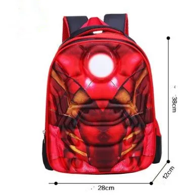 Superman Batman Spiderman Captain America Boy Girl Children Kindergarten School bag Teenager Schoolbags Kids Student Backpacks