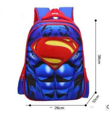 Superman Batman Spiderman Captain America Boy Girl Children Kindergarten School bag Teenager Schoolbags Kids Student Backpacks