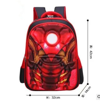 Superman Batman Spiderman Captain America Boy Girl Children Kindergarten School bag Teenager Schoolbags Kids Student Backpacks