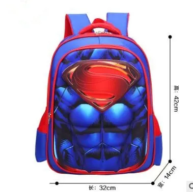 Superman Batman Spiderman Captain America Boy Girl Children Kindergarten School bag Teenager Schoolbags Kids Student Backpacks