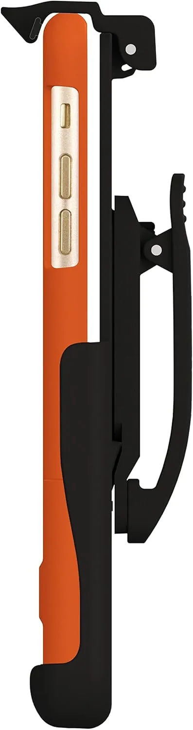 SURFACE Case with Metal Kickstand and Holster Combo for Apple iPhone 6 Plus - Retail Packaging - Orange