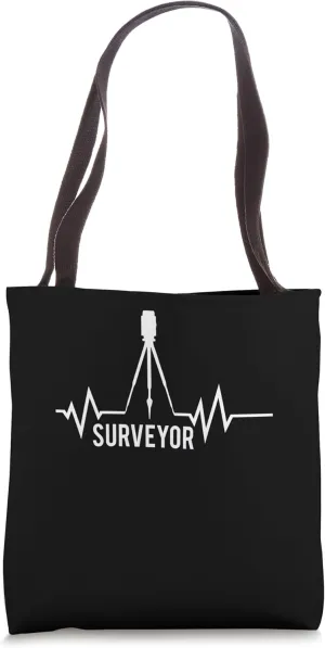 Surveyor Heart Beat - Land Surveyor Tote Bag
