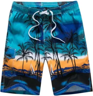 Swim Trunks 2024 Short Pants Casual Printed Short Floral Beach Splicing Fashion Beach Pants Dissolving Swim Trunks