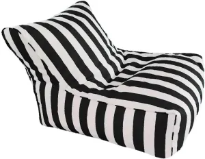 SXBCyan Floating Bean Bag for Pool- King Swimming Pool Floats Raft Lounger Bean Bag Cover No Filler Stripe Outdoor Beach Pouf Beanbag Sofa Bed (Color : Black-Stripe, Size : Empty Cover)