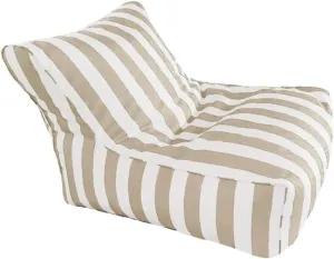 SXBCyan Floating Bean Bag for Pool- King Swimming Pool Floats Raft Lounger Bean Bag Cover No Filler Stripe Outdoor Beach Pouf Beanbag Sofa Bed (Color : Light Khaki-Stripe, Size : Empty Cover)