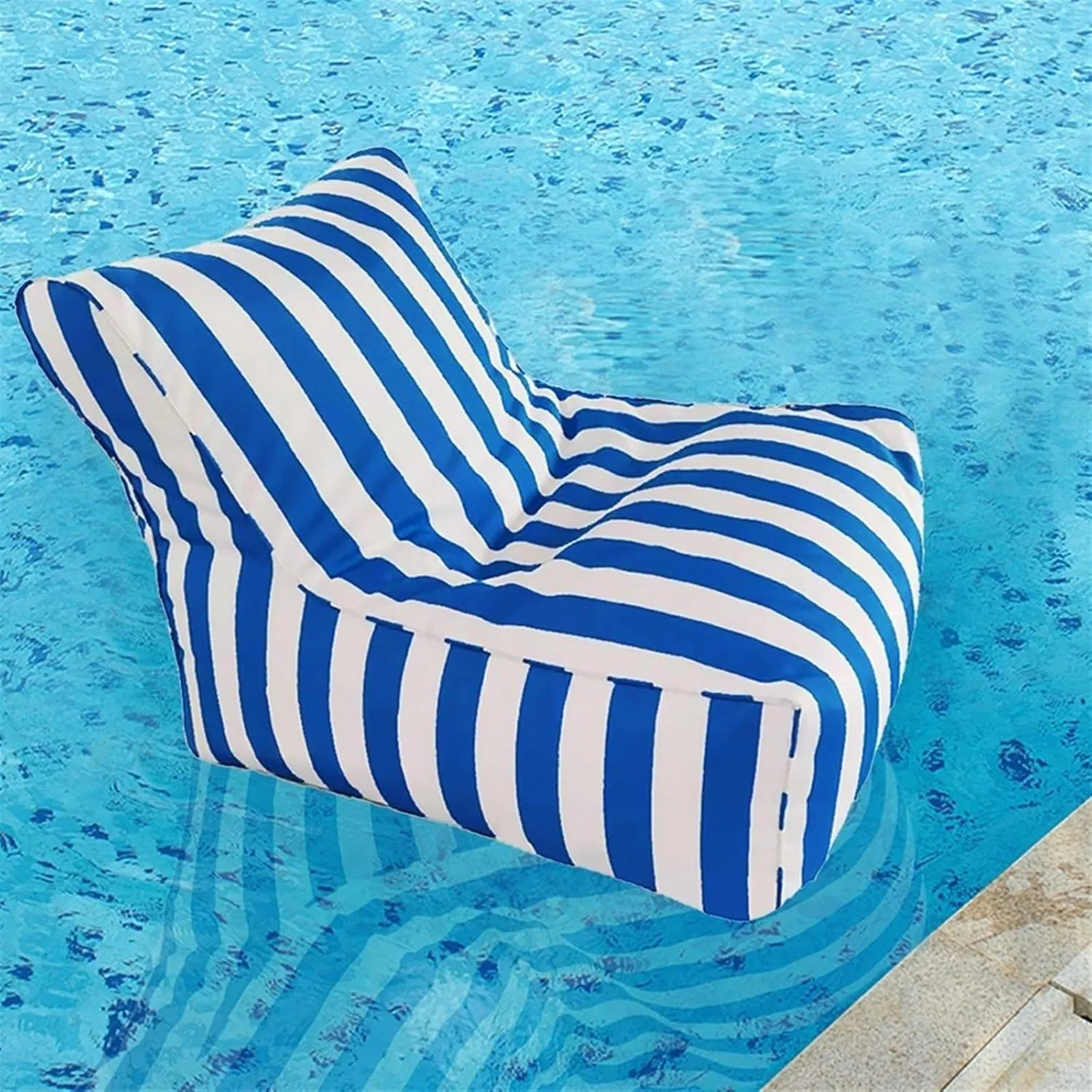 SXBCyan Floating Bean Bag for Pool - Outdoor Waterproof Bean Bag Chairs for Adults - Reusable Bean Bag for Swimming Without Filler Garden Beach Camp Beanbag Sofa Bed Puff Lounge(Light Gray)