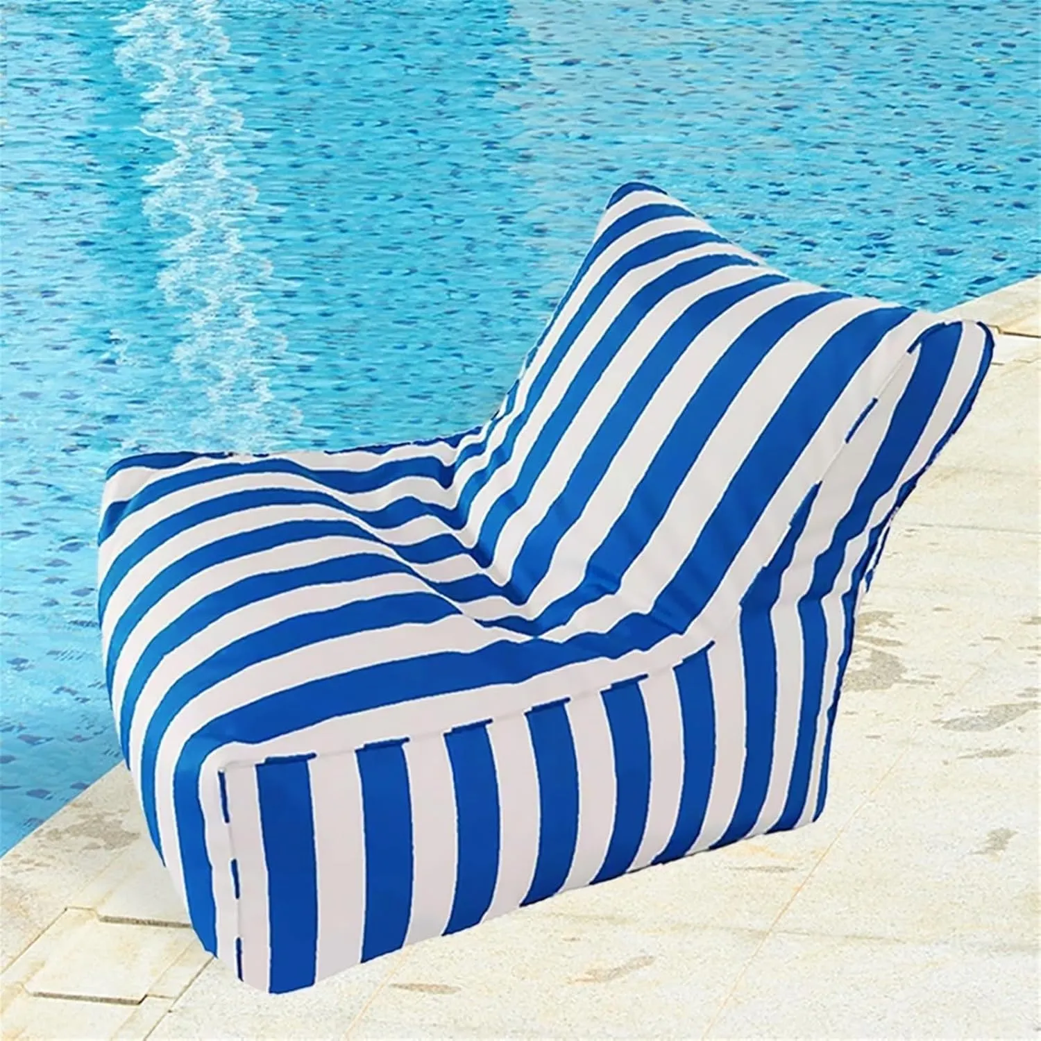 SXBCyan Floating Bean Bag for Pool - Outdoor Waterproof Bean Bag Chairs for Adults - Reusable Bean Bag for Swimming Without Filler Garden Beach Camp Beanbag Sofa Bed Puff Lounge(Light Gray)