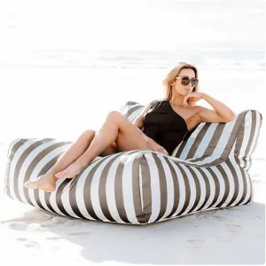 SXBCyan Floating Bean Bag for Pool - Outdoor Waterproof Bean Bag Chairs for Adults - Reusable Bean Bag for Swimming Without Filler Garden Beach Camp Beanbag Sofa Bed Puff Lounge(Light Gray)