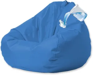 SXBCyan Outdoor Waterproof Bean Bag Cover No Filler Garden Beach Swimming Pool Floating Beanbag Pouf Chair Oxford Kids Adults (Color : Blue, Size : L-D80cm-cover)