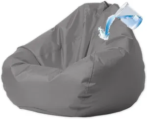 SXBCyan Outdoor Waterproof Bean Bag Cover No Filler Garden Beach Swimming Pool Floating Beanbag Pouf Chair Oxford Kids Adults (Color : Gray, Size : L-D80cm-cover)