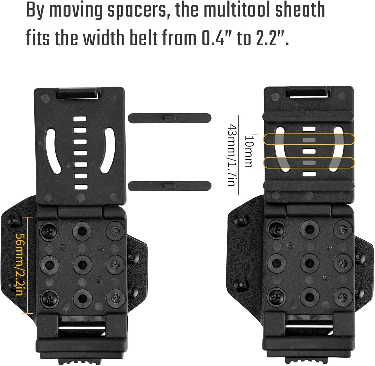 TACTICAL GEEK TX1Multi-Tool Sheath, EDC Multi Tool Sheath Holder Holster, Adjustable Sheath with Back Clip for Belt (Green), Multi-Tool not Included