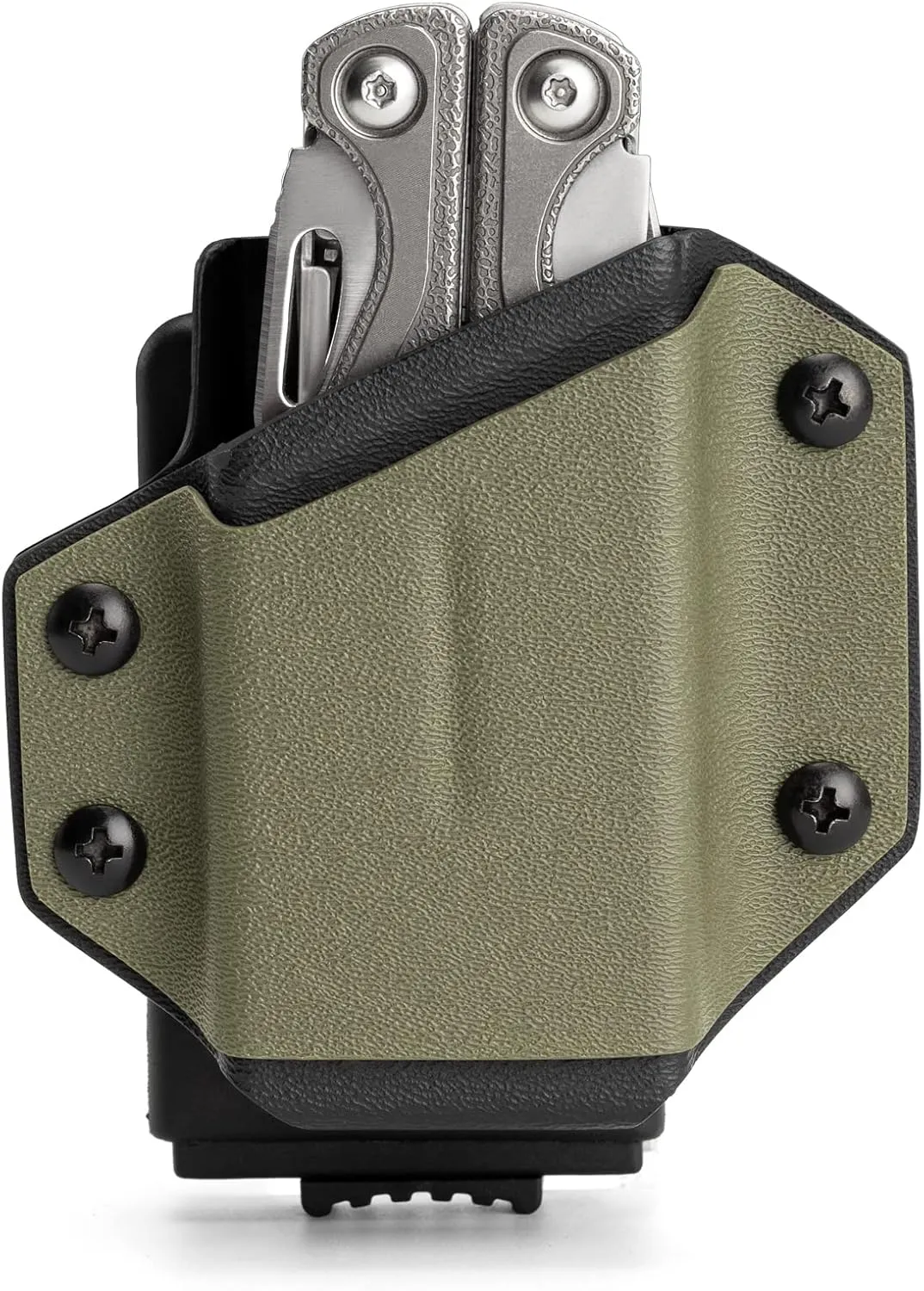 TACTICAL GEEK TX1Multi-Tool Sheath, EDC Multi Tool Sheath Holder Holster, Adjustable Sheath with Back Clip for Belt (Green), Multi-Tool not Included