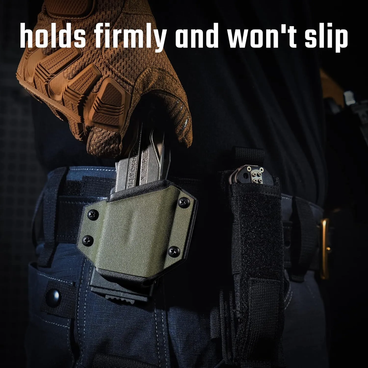 TACTICAL GEEK TX1Multi-Tool Sheath, EDC Multi Tool Sheath Holder Holster, Adjustable Sheath with Back Clip for Belt (Green), Multi-Tool not Included