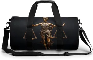 Tall Bronze Statue Gym Bag Sport Gym Tote Bag Lightweight Duffle Bag Carry On Weekender Bags for Women Men