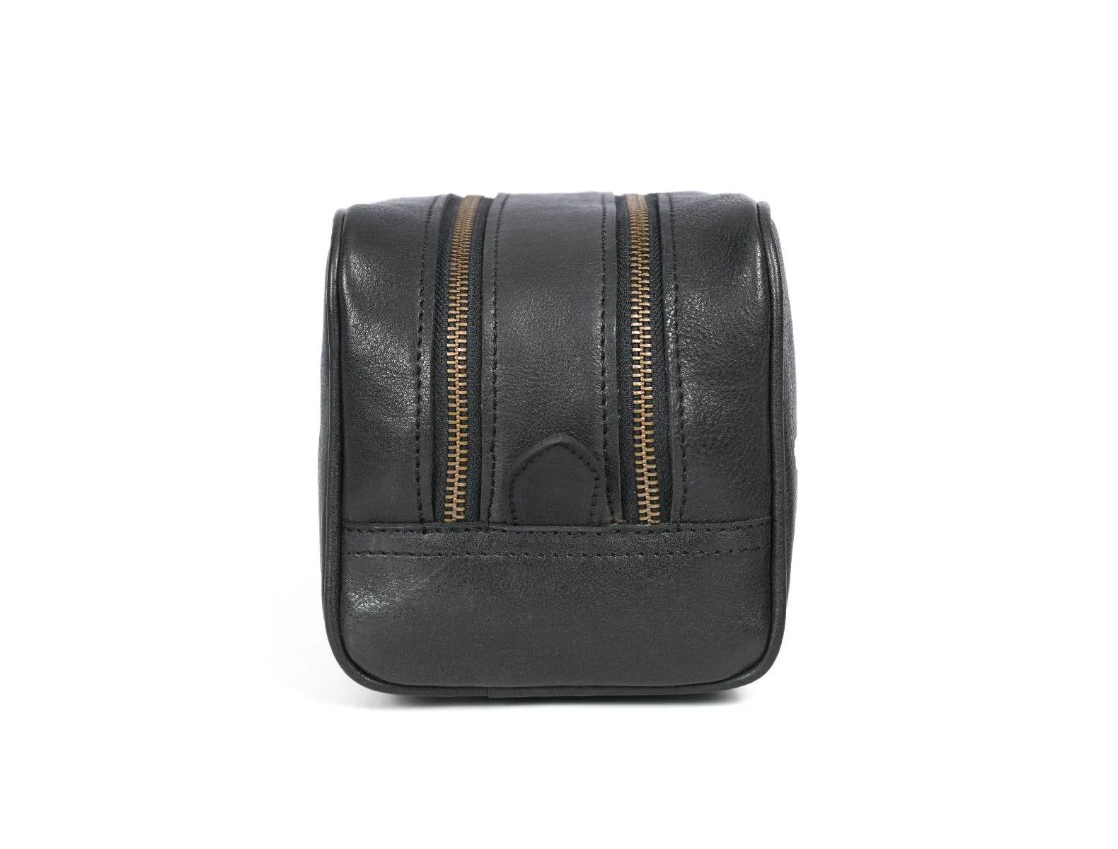 Tampa Leather Toiletry Bag - Raven Black