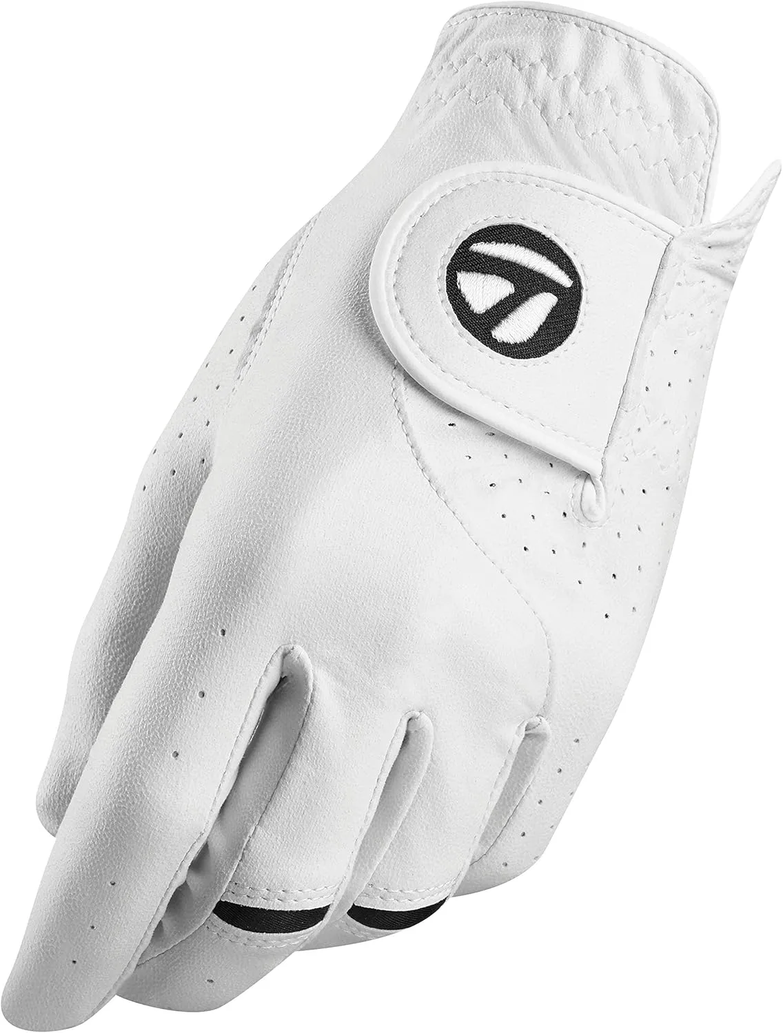 TaylorMade Golf STRATUS TECH GLOVE (WHITE, LEFT HAND, MEDIUM), WHITE(MEDIUM, WORN ON LEFT HAND)