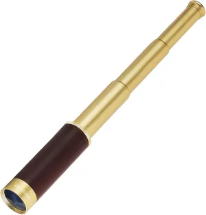 Telescope Brass Spyglass Pirate Monocular - Waterproof Pocket Mini 25x30 Zoomable Collapsible Vintage for Navigation, Voyage View Watching, Games, Travel, Hiking, Hunting
