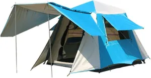 Tent Family Camping Tent 3-4 Person Tents Automatic Quick Open Waterproof Four Sides Breathable Outdoor Hiking Tents Yurt (Color : Blue)