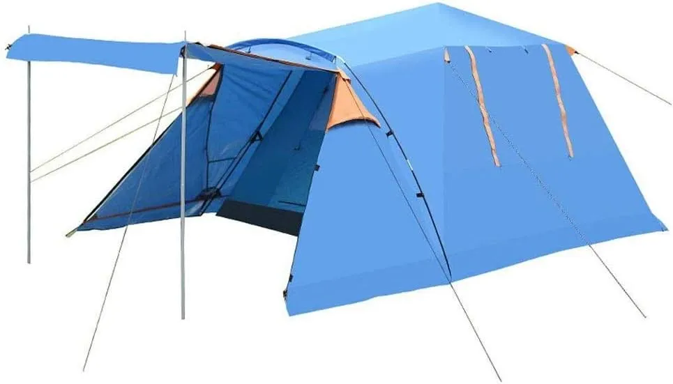 Tent Outdoor Family Camping Tent, Waterproof Automatic Pop-up, Can Accommodate 3-4 People, Suitable Compatible with Travel Beach Equipment, 215 * 215