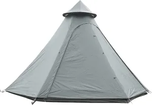 Tents for Camping 4 Person, Waterproof Pyramid Teepee Tent Adult Tent Waterproof Double Layers Indian Tent Yurt Tent Tower Post Bell Tent for Outdoor Family Trip, 3, Green