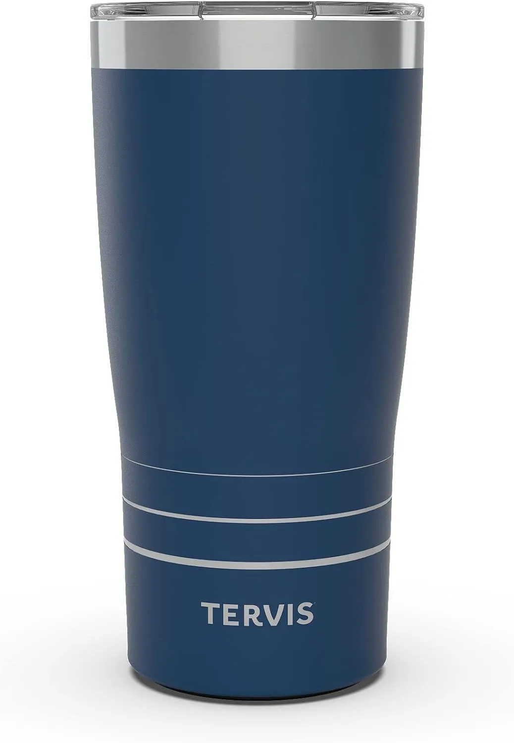 Tervis Traveler Powder Coated Stainless Steel Triple Walled Insulated Tumbler Travel Cup Keeps Drinks Cold & Hot, 20oz, Deepwater Blue
