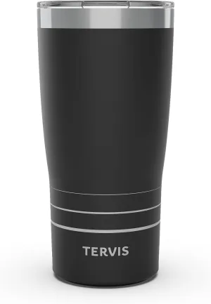 Tervis Traveler Powder Coated Stainless Steel Triple Walled Insulated Tumbler Travel Cup Keeps Drinks Cold & Hot, 20oz, Onyx Shadow