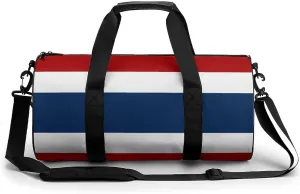 Thailand Flag Waterproof Gym Bag with Shoe Compartment Sports Duffel Travel Weekender