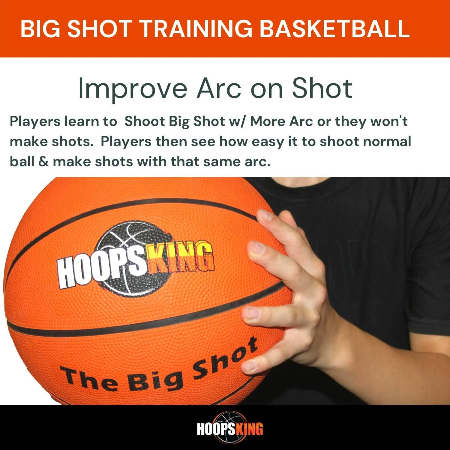 The Big Shot 33 Inch Oversized Big Basketball for Training Online Video, Develop Arc on Shot & Fundamental Skills