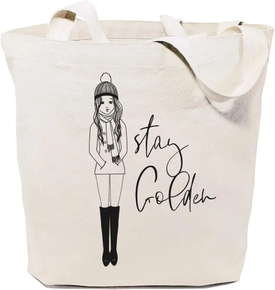 The Cotton & Canvas Co. Fashion Girl Beach, Shopping and Travel Reusable Shoulder Tote and Handbag