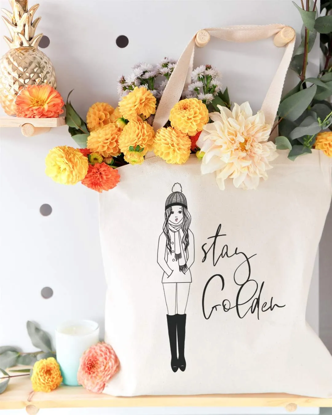 The Cotton & Canvas Co. Fashion Girl Beach, Shopping and Travel Reusable Shoulder Tote and Handbag