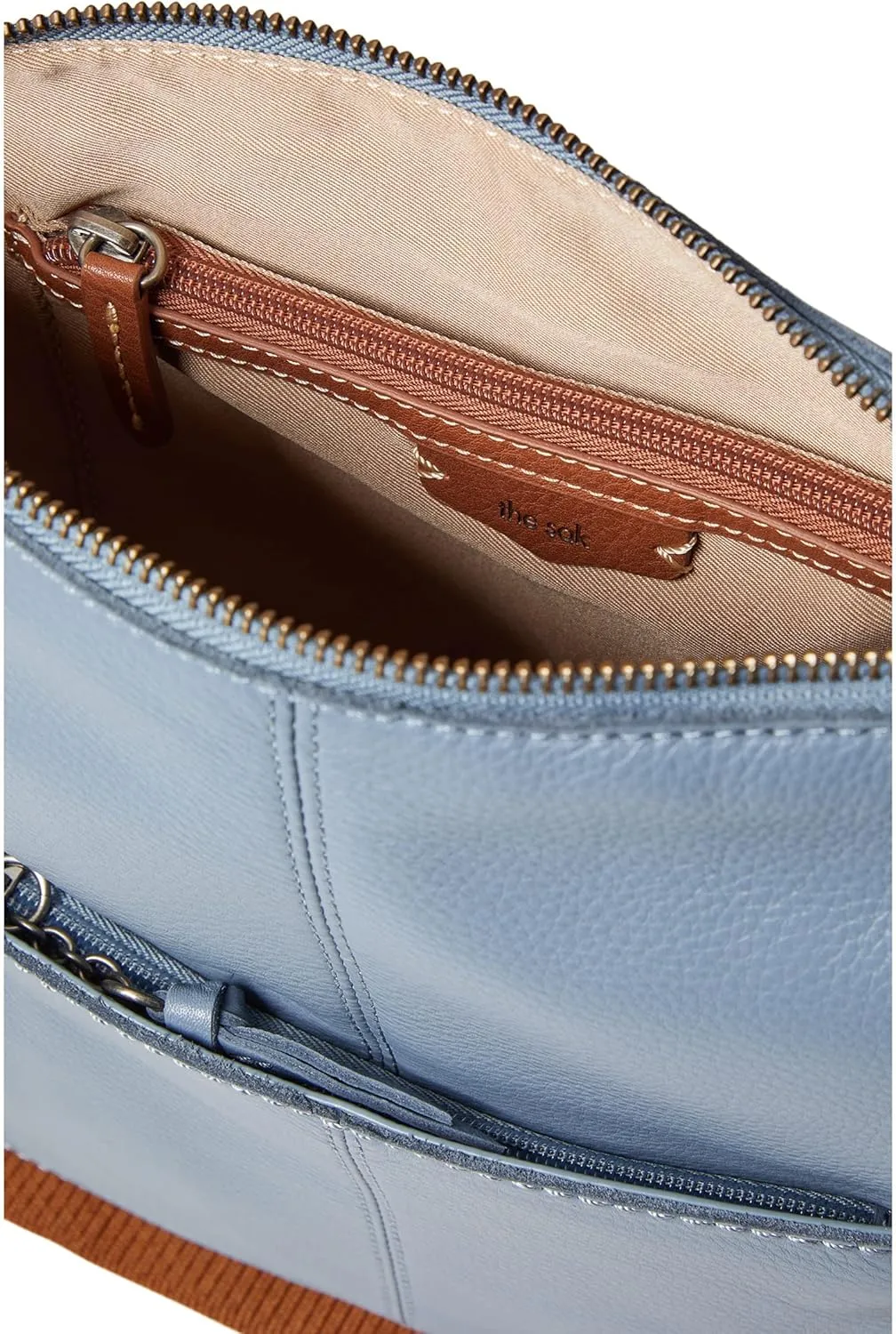 The Sak Lucia Leather Crossbody Purse - Premium Leather Women's Handbag for Everyday & Travel - Cross Body Bag With Zipper