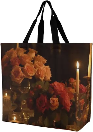 There Are Roses on The Table Crossbody Bag Women's Fashion Tote Bag Shoulder Tote Bag Versatile Travel Shoulder Bag Fitness Tote Bag for Fitness Trips Out
