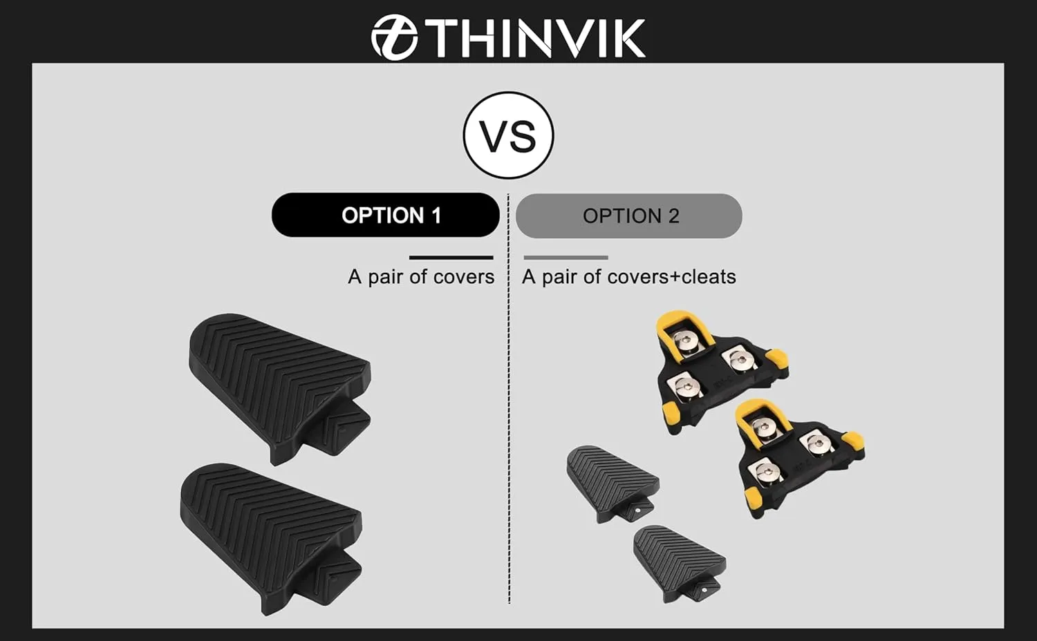Thinvik Bike Cleat Rubber Cover Set - Bike Cleats with Covers for Shimano SPD-SL Cleats (Only Work for SH10 SH11 SH12 Road Bike Cleats)