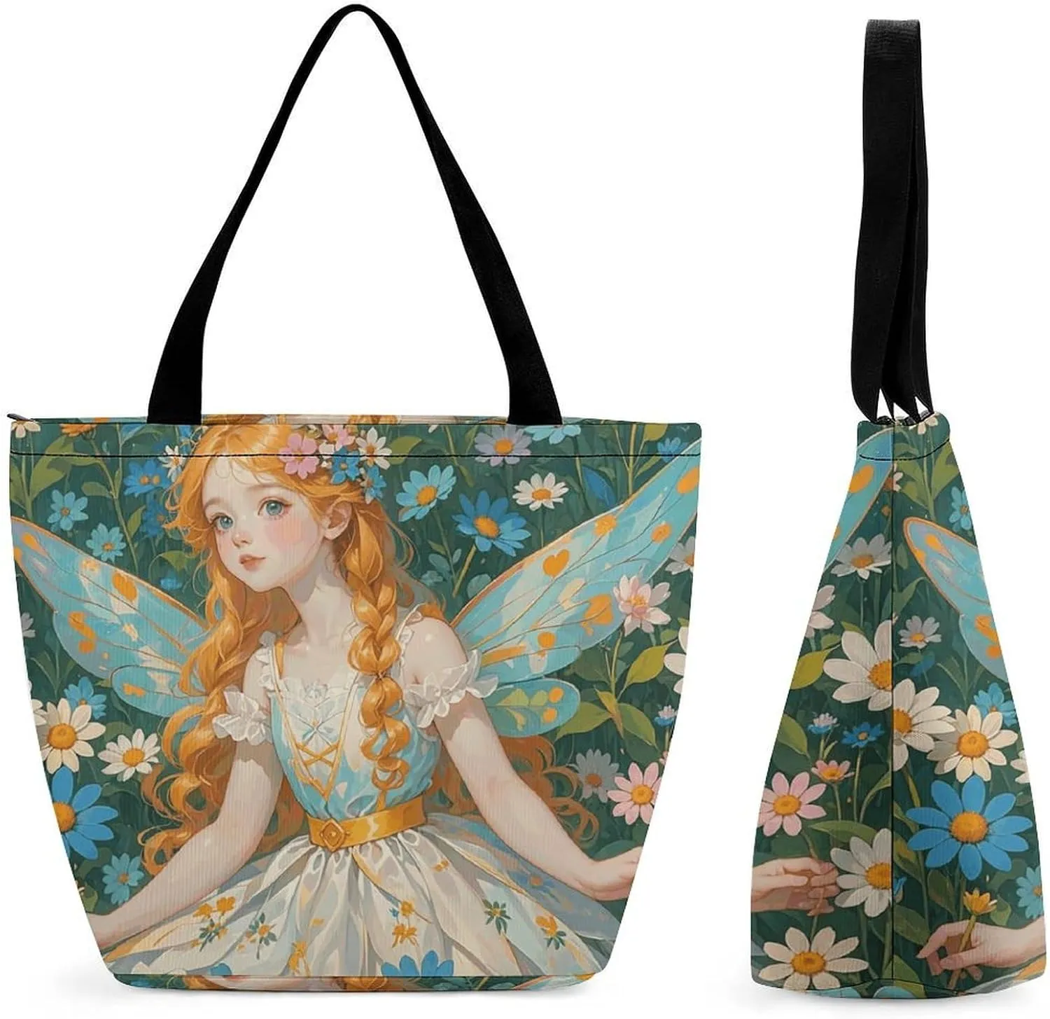 This Pfhorn Flower Fairy Women's Shopping Bag Foldable Washable Shoulder Bag Adopts High-definition Printing Technology, with Clear Patterns And Rich Colors. There Are Many Patterns to Choose From, An