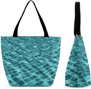 This Swimming Pool Water Women's Shopping Bag Foldable Washable Shoulder Bag Adopts High-definition Printing Technology, with Clear Patterns And Rich Colors. There Are Many Patterns to Choose From, An