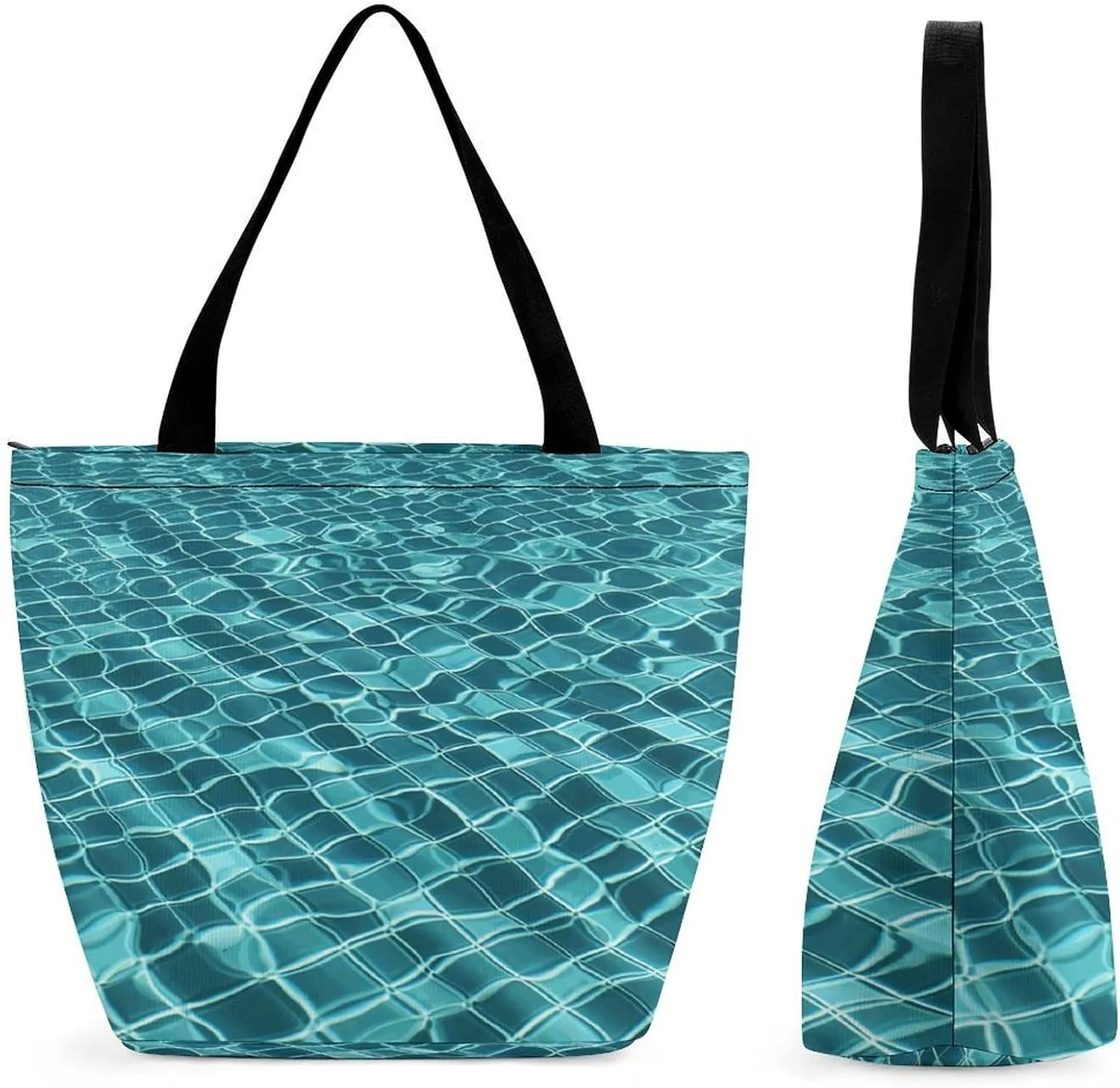This Swimming Pool Water Women's Shopping Bag Foldable Washable Shoulder Bag Adopts High-definition Printing Technology, with Clear Patterns And Rich Colors. There Are Many Patterns to Choose From, An